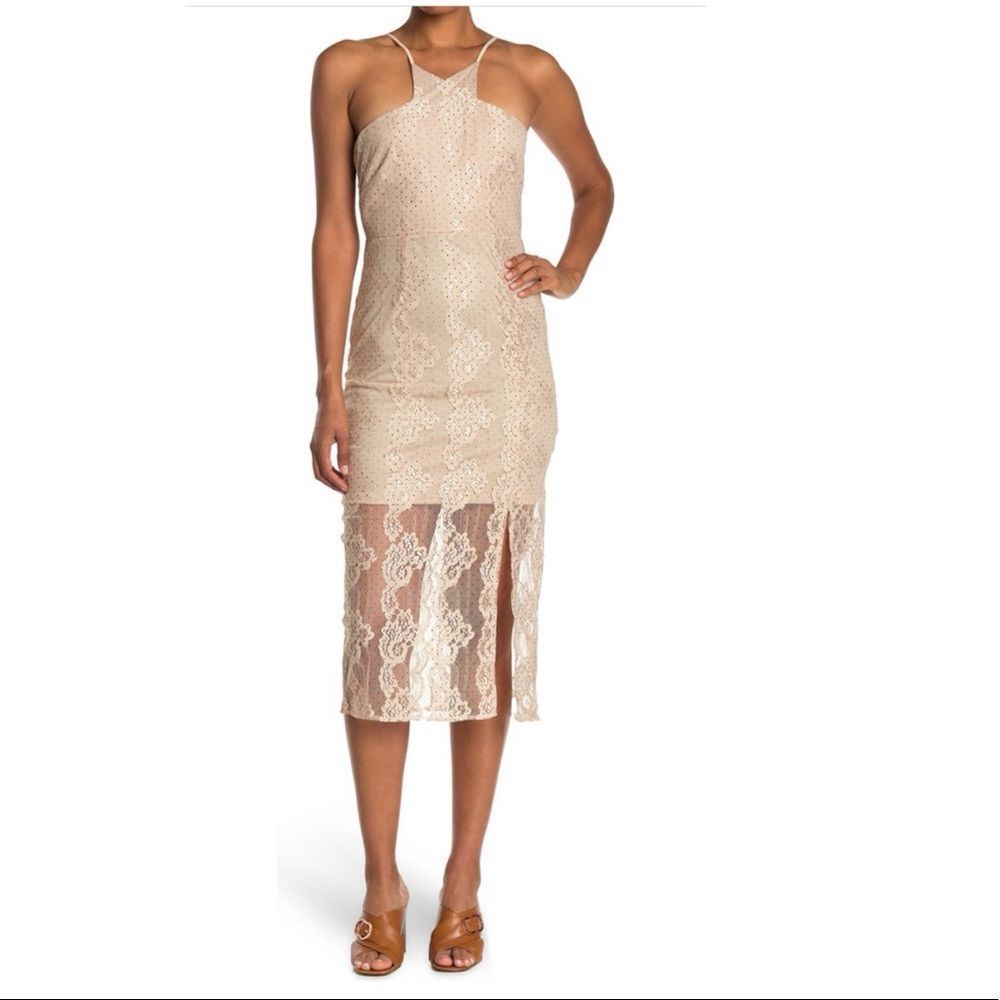 NSR Evie Cross Bodice Lace Dress NWT!